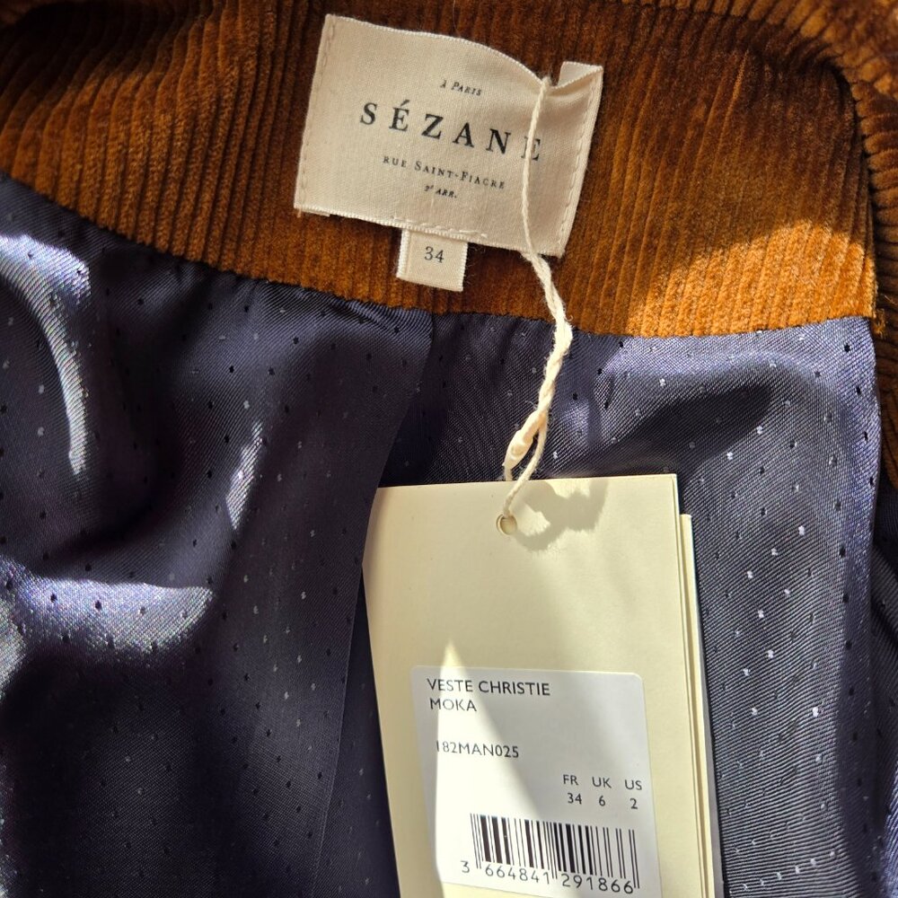 Sezane Brown Corduroy Jacket View 3
